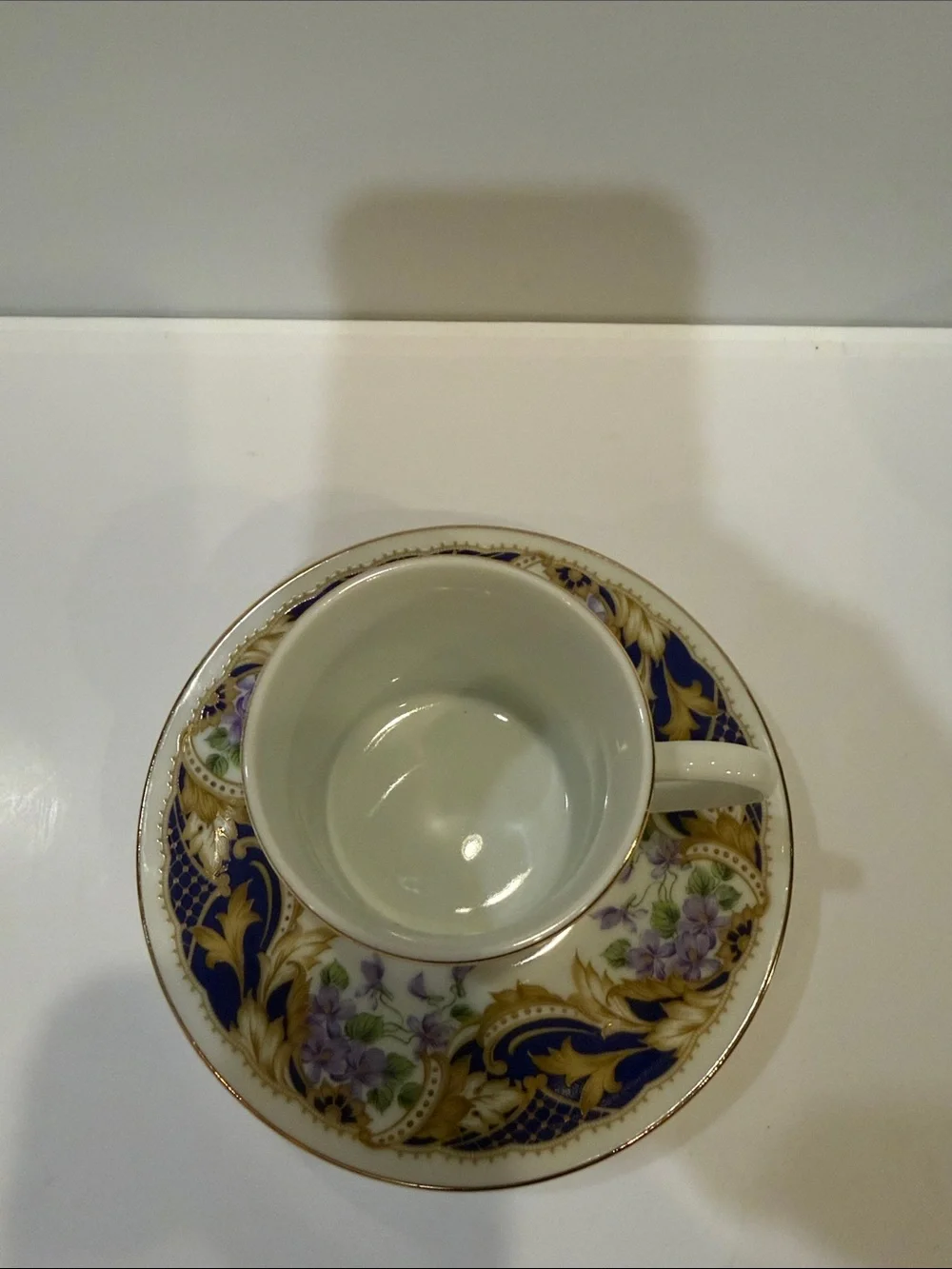 Andrea By Sadek Demataisse Cup & Saucer Set - Royal Violets